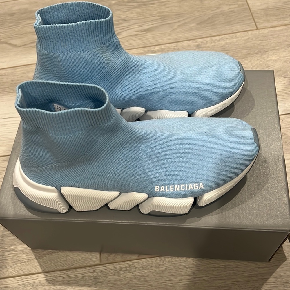 Balenciaga blue and white sneakers size 38